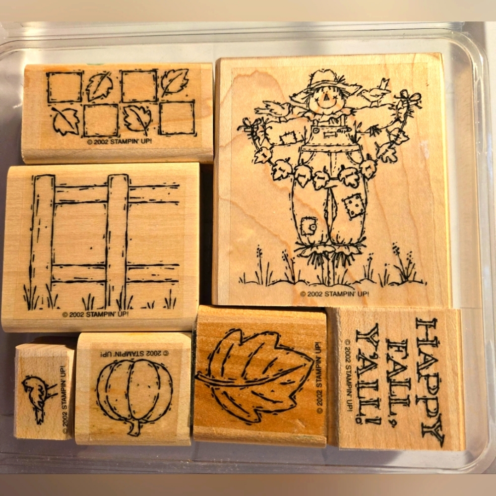 Stampin' Up! Happy Fall Y'all Wooden Rubber Stamp